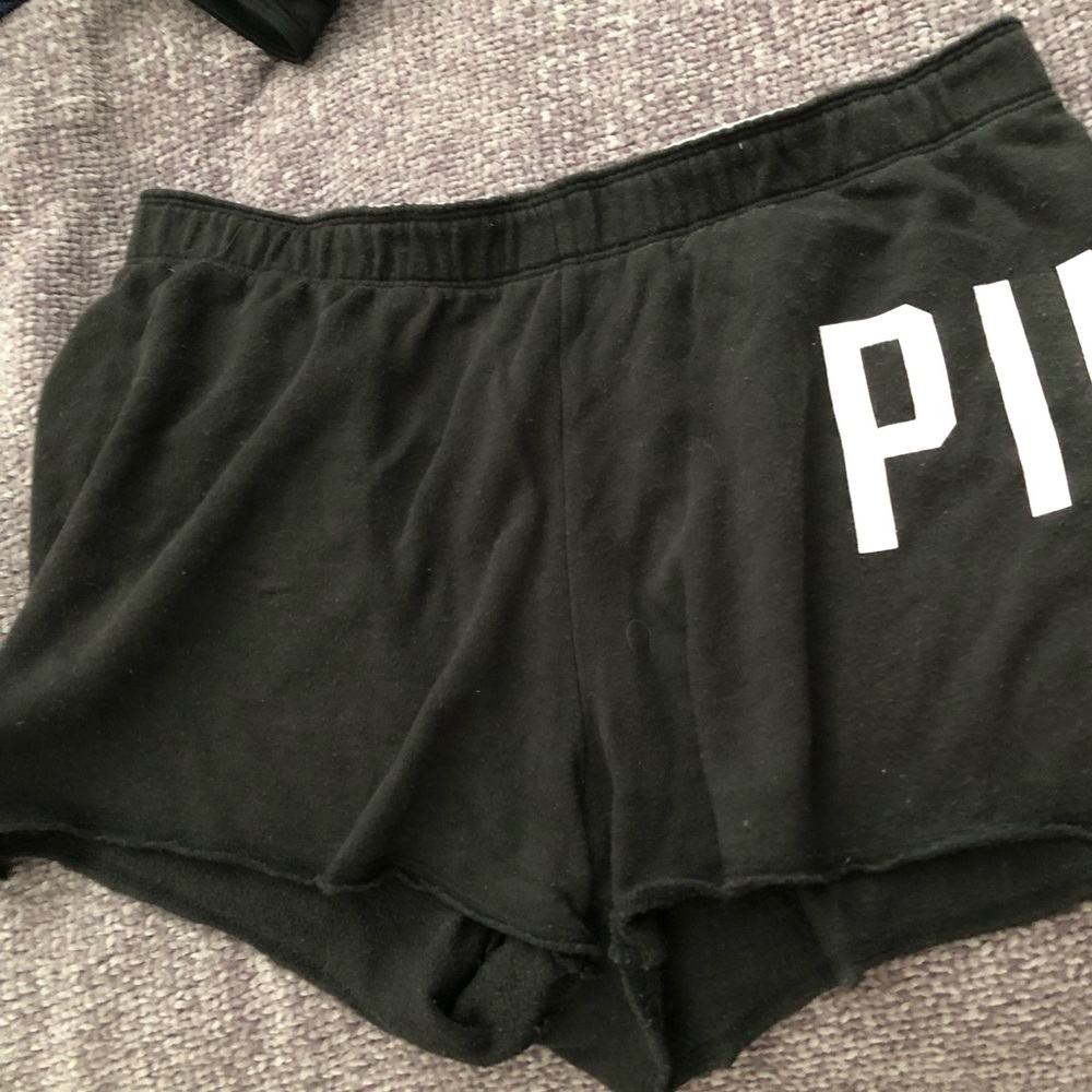 Pink brand shorts.